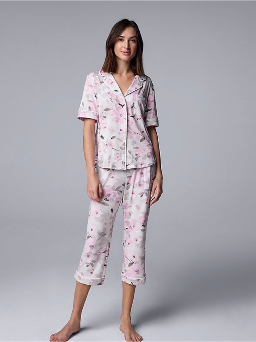 Simply Vera Vera Wang Short-Sleeve Top and Capri pajama set, XXL, NWT